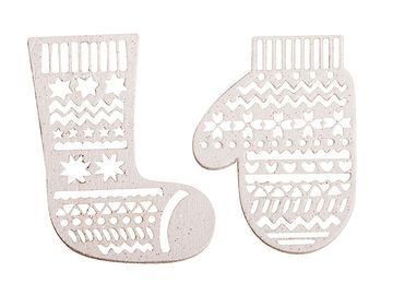 Dýhové vianočné ozdoby rukavice a ponožky - 6ks