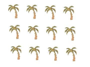 Dýhové výrezy 12ks - palmy
