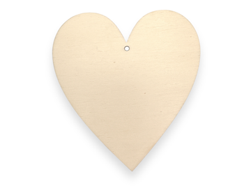 Dýhový drevený výrez 12x14cm srdce s dierkou