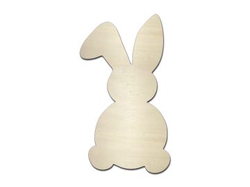 Dýhový drevený výrez 15cm - Zajac