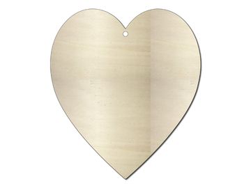 Dýhový drevený výrez 17cm - závesné srdce