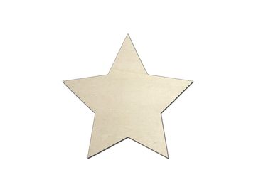 Dýhový drevený výrez 5cm - hviezda