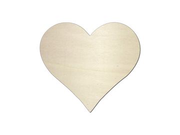 Dýhový drevený výrez srdce 7cm