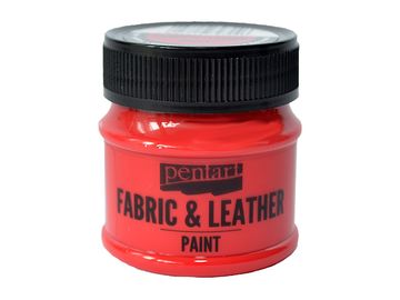 Farba na kožu a textil PENTART 50ml - červená
