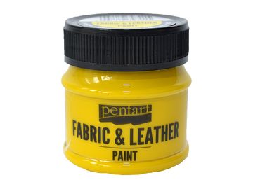 Farba na kožu a textil PENTART 50ml - žltá