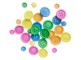 Farebné gombíky mix veľkostí 30ks - neónové farby
