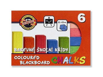Farebné školské kriedy - 6ks