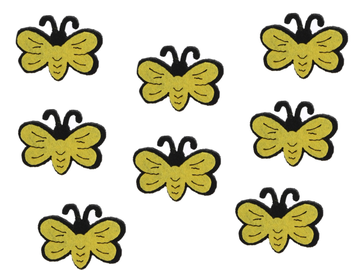 Filcové ozdobné výrezy dvojvrstvové 8ks - včielky