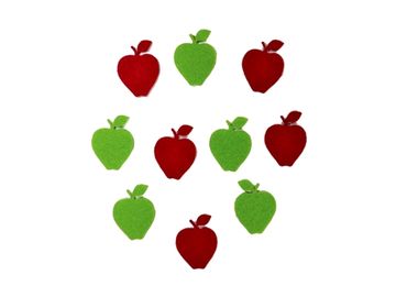 Filcové výrezy 4,5cm - jablká