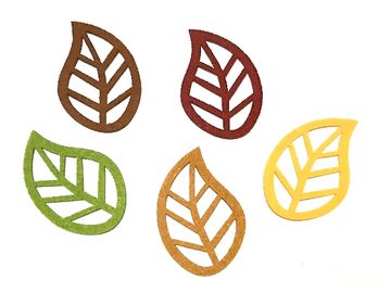 Filcové výrezy 6,5cm - farebné jesenné listy
