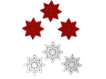 Filcové výrezy 6cm - hviezdy