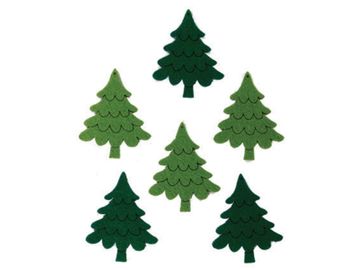 Filcové výrezy 6cm - stromy oblé