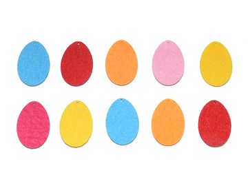 Filcové výrezy veľkonočné - 10 ks - vajcia