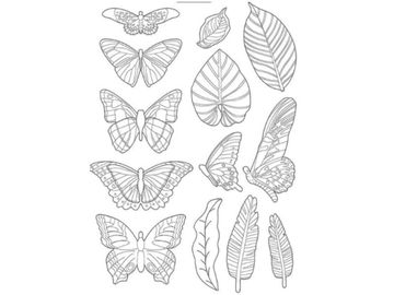 Flexibilná odlievacia forma A4 - listy a motýle