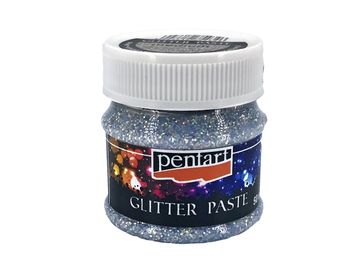 Glitter Pasta Pentart 50ml - strieborná