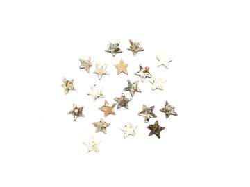 Hviezdičky z brezovej kôry 1,5cm 20ks - vintage biele