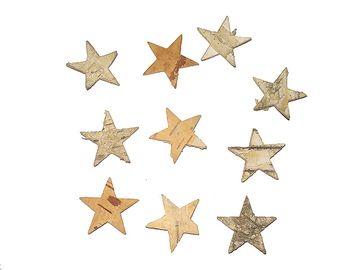 Hviezdy z brezovej kôry prírodné - 2,5cm - 10ks