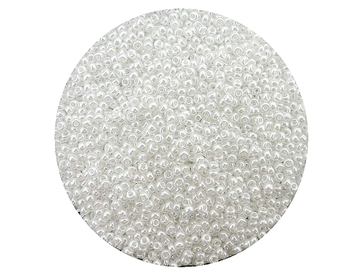 Korálky Rokajl 2mm 20g - perleťové biele