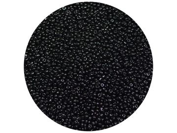 Korálky Rokajl 3mm 20g - nepriehľadné - čierne