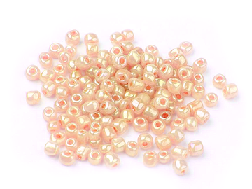 Korálky Rokajl 3mm 20g - perleťové marhuľové
