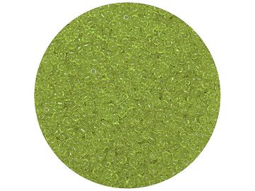 Korálky Rokajl 4mm 20g - priehľadné - zelenožlté