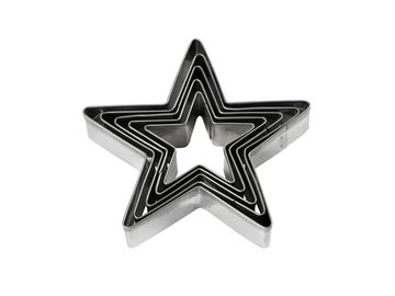 Kovové vykrajovačky - formičky 5ks - hviezdy