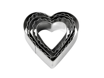 Kovové vykrajovačky - formičky 5ks - srdcia