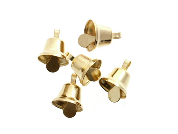 Kovové zvončeky 10mm 24ks - zlaté