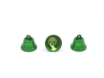 Kovový dekoračný zvonček matný 2,5cm - zelený
