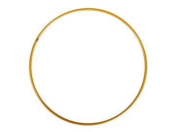 Kovový kruh - základ na veniec/lapač snov 25cm - zlatý