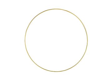 Kovový kruh - základ na veniec/lapač snov 30cm - zlatý