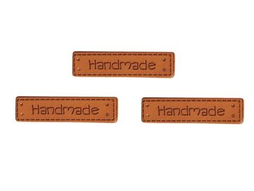 Koženkové našívacie štítky Handmade 3ks