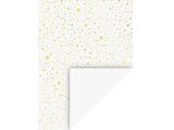 Kreatívny biely papier s potlačou A4 - zlaté hviezdičky