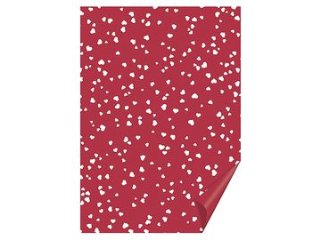 Kreatívny papier A4 200g - červený so srdiečkami
