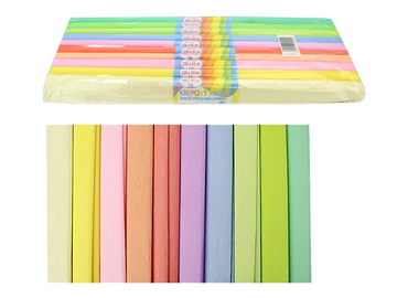 Krepový papier 200x50cm 10ks - pastelové farby