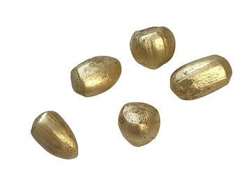 Lieskové oriešky metalické 5ks - zlaté