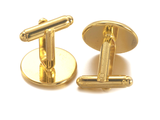 Manžetové gombíky s lôžkom - cabochon 16mm - zlaté
