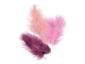 Marabu pierka - 15ks - ružové
