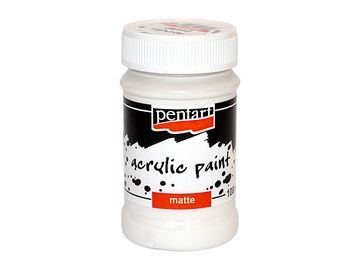 Matná akrylová farba PENTART 100ml - biela