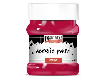 Matná akrylová farba PENTART 230 ml - karmínová