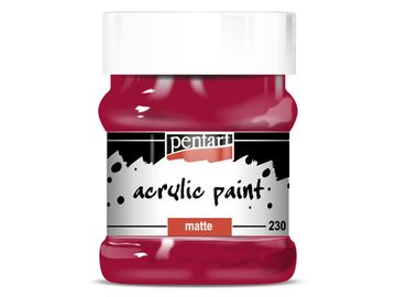 Matná akrylová farba PENTART 230 ml - vínovo červená