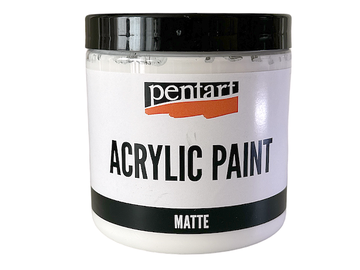 Matná akrylová farba PENTART 500ml - biela