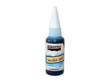 Media ink PENTART - alkoholový atrament 20ml - koralová modrá