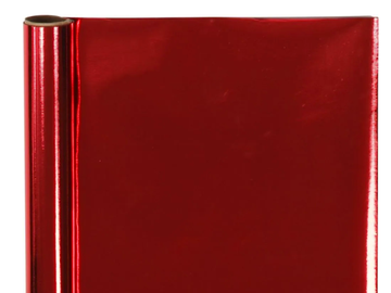Metalický baliaci papier 50cm 4m - červený