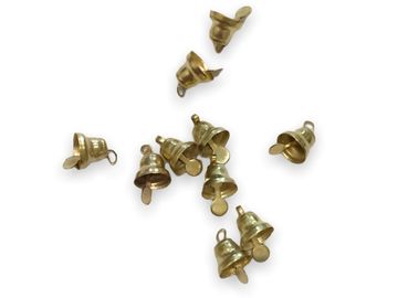 Mini zvončeky 8mm 10ks - zlaté