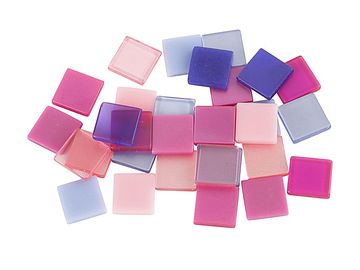 Mozaikové štvorčeky 1cm 25g - ružovo-fialové