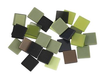 Mozaikové štvorčeky 1cm 25g - zelené
