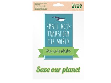 Nažehľovačka A5 na textil s EKO motívom - Save Our Planet