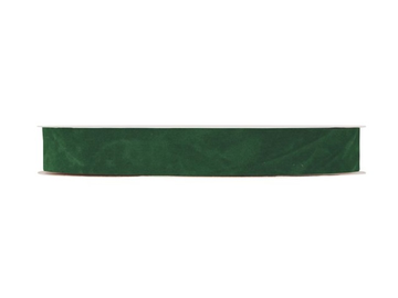 Obojstranná zamatová stuha 25mm - vianočná zelená