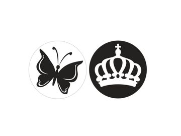 Odlievacia pečiatka do mydla - motýľ a koruna